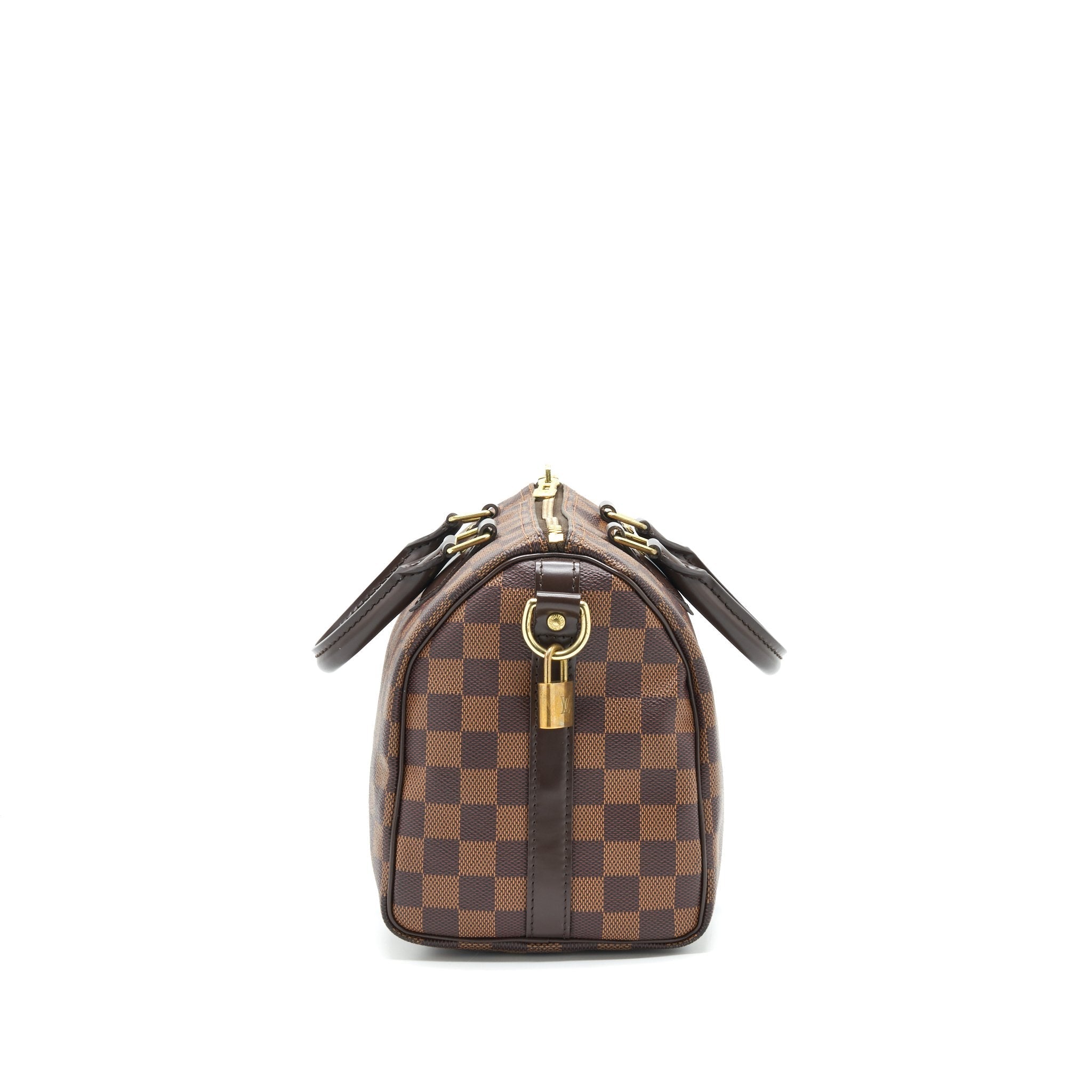 LOUIS VUITTON SPEEDY 25 DAMIER EBENE WITH STRAP