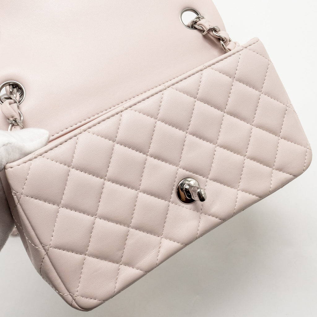CHANEL MINI RECTANGULAR FLAP BAG LAMBSKIN LIGHT PINK SHW (MICROCHIP)