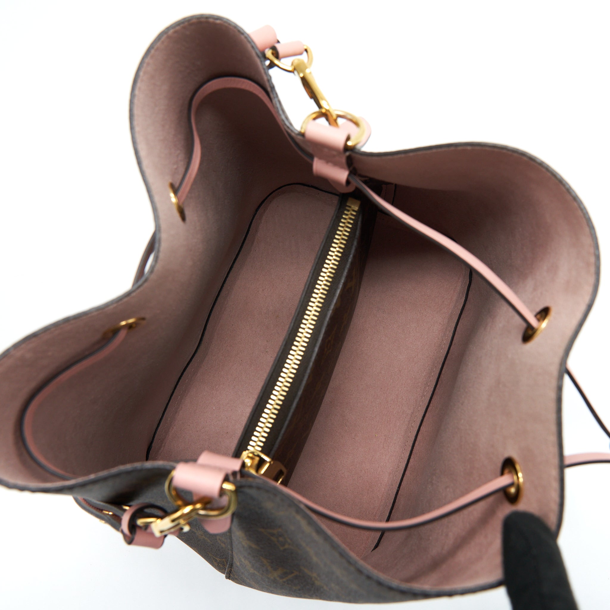 LOUIS VUITTON NEONOE MONOGRAM CANVAS PINK STRAP YEAR 2017