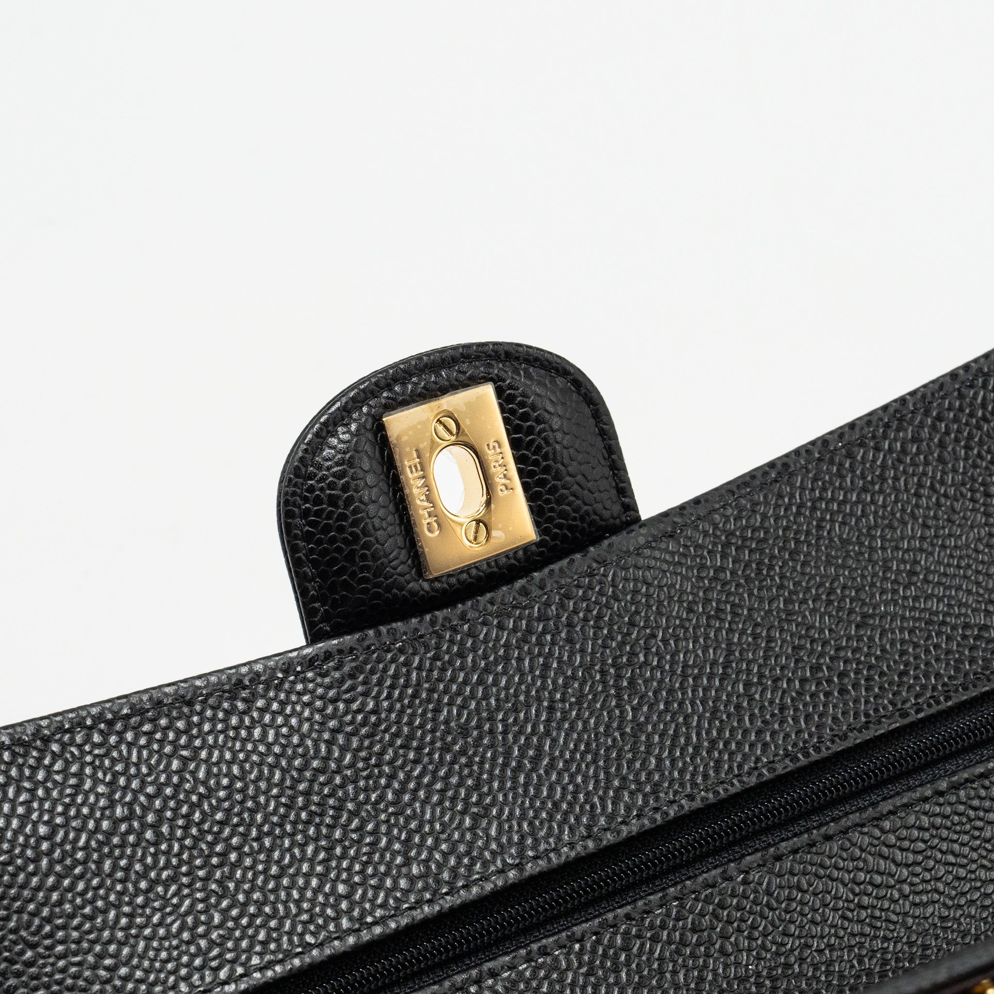 CHANEL SMALL CLASSIC DOUBLE FLAP BAG CAVIAR BLACK GHW