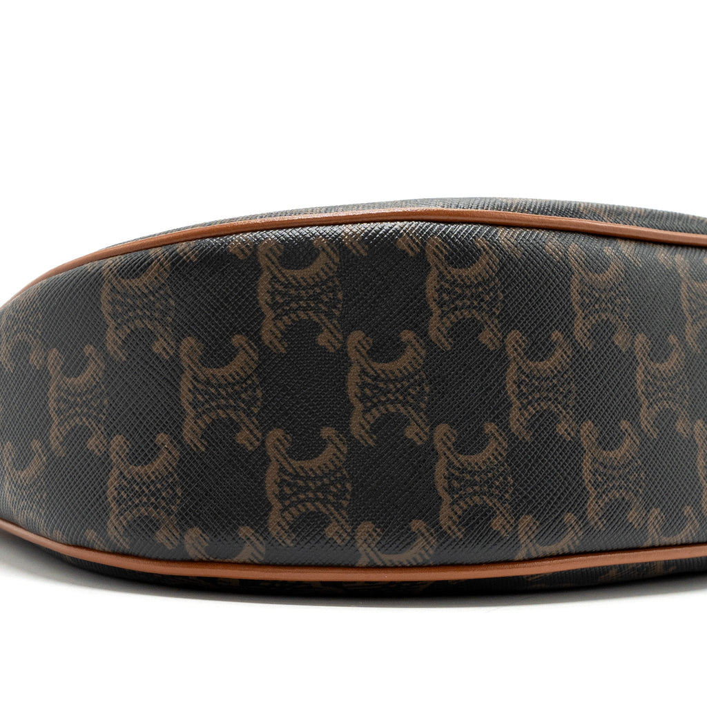 CELINE AVA BAG TRIOMPHE CANVAS / CALFSKIN BROWN GHW