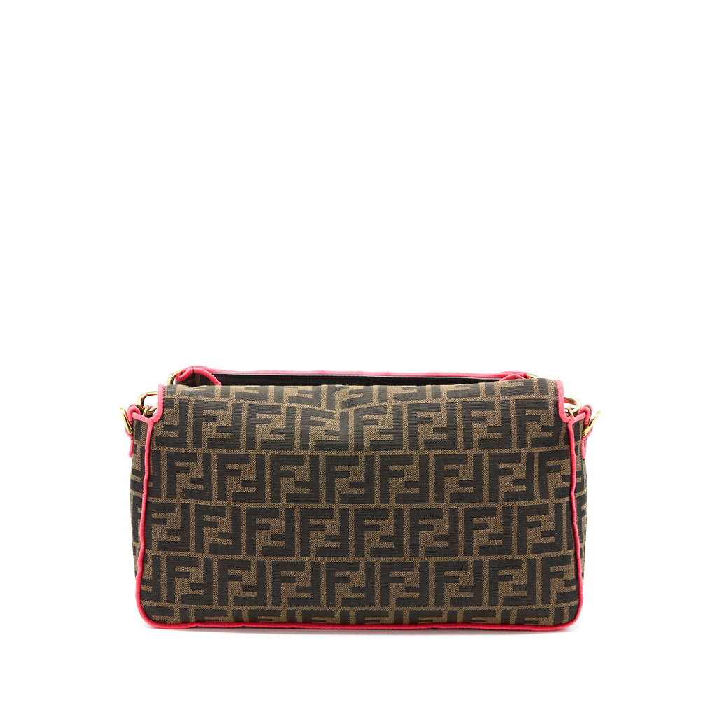 FENDI BUGUETTE SHOULDER BAG FF JACQUARD FABRIC/MULTICOLOUR GHW