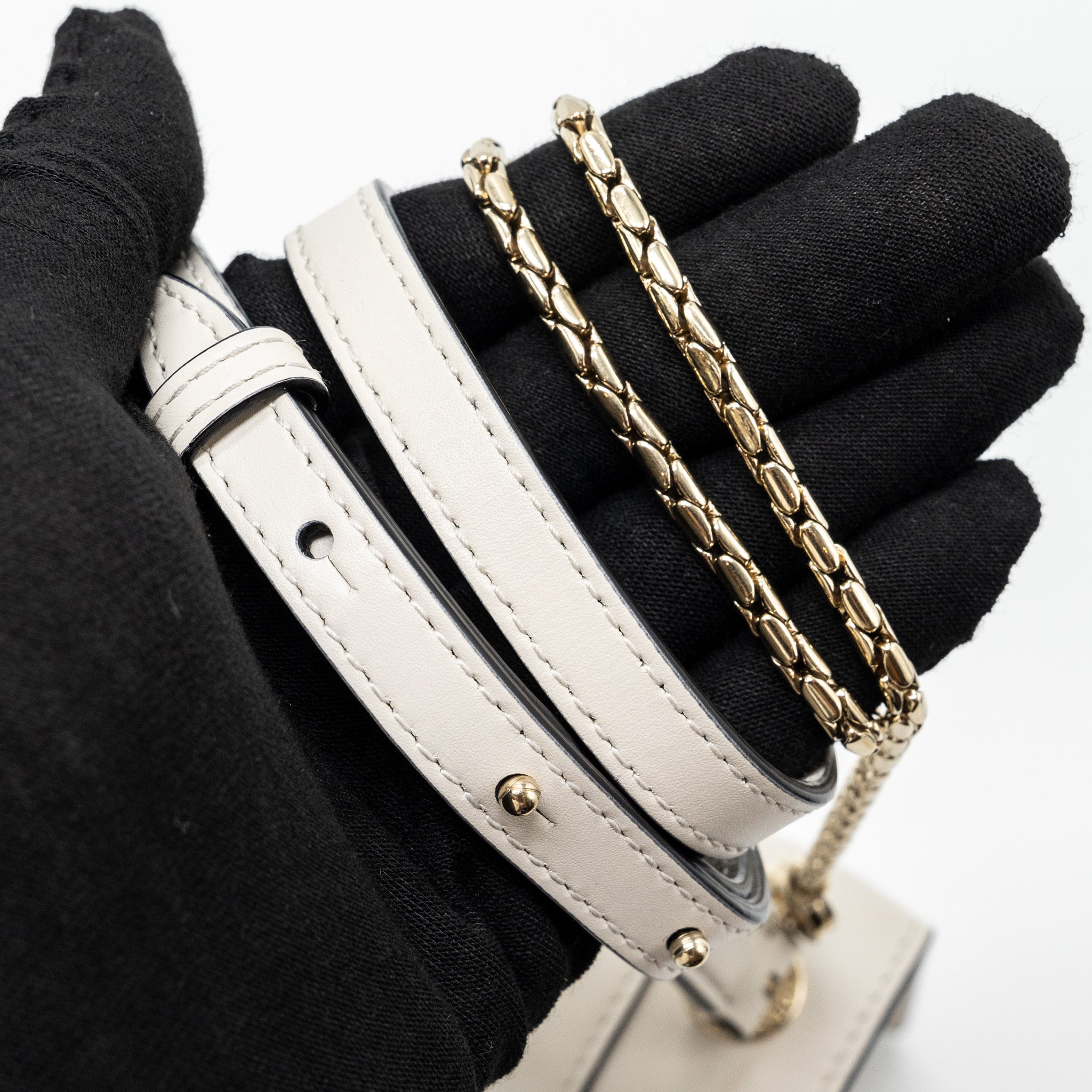 BVLGARI TOP HANDLE SERPENTI BAG CALFSKIN WHITE LGHW