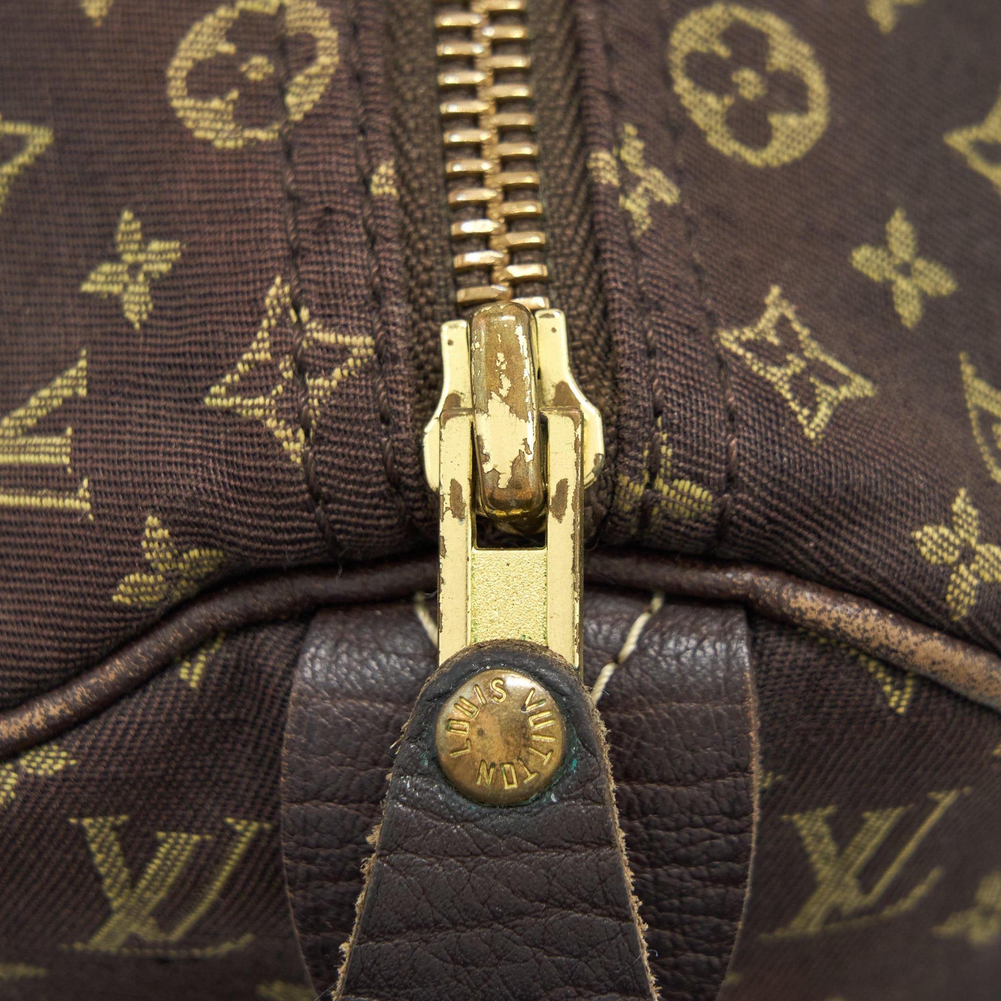 LOUIS VUITTON SPEEDY 30 MIN LIN MONOGRAM MINI BROWN GHW