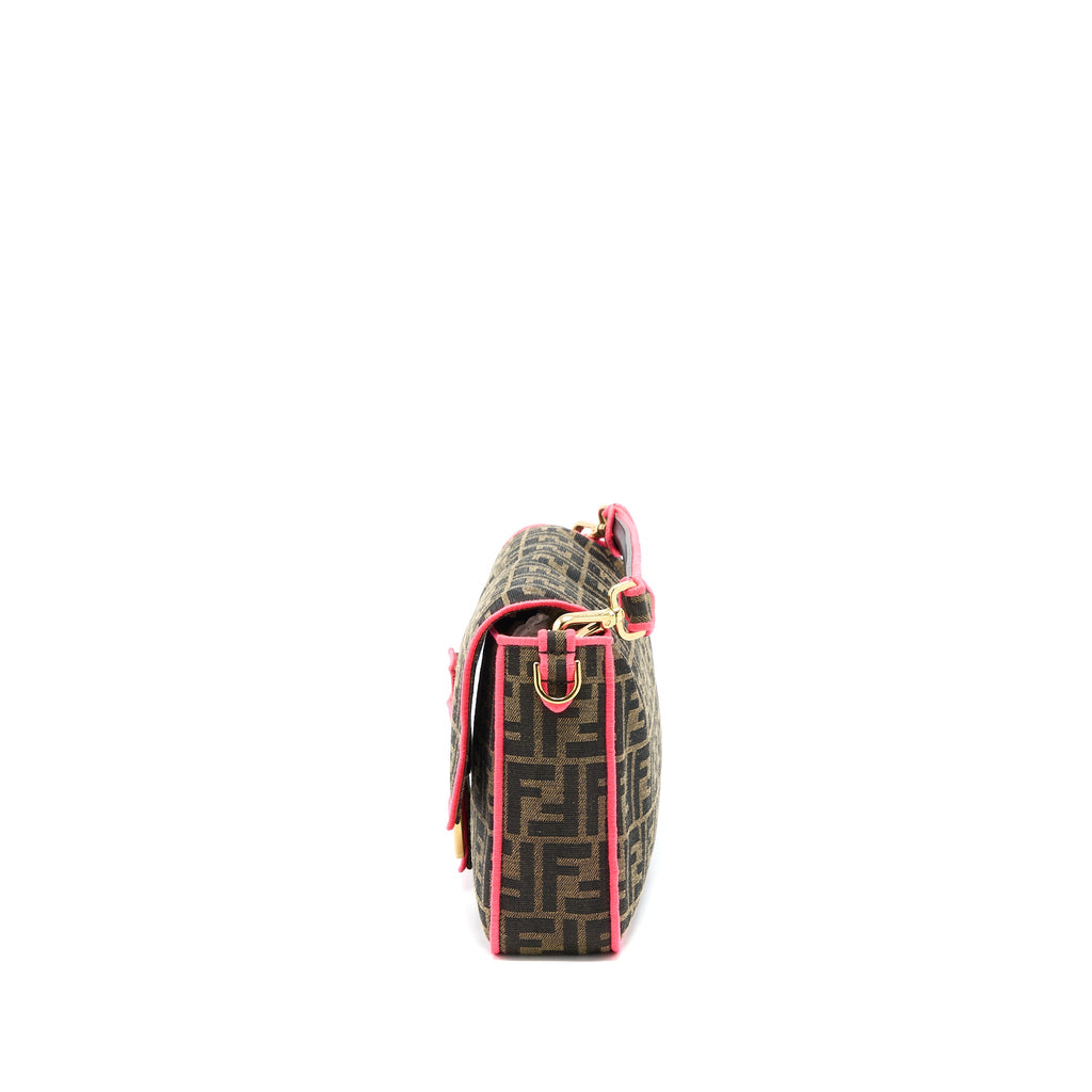 FENDI BUGUETTE SHOULDER BAG FF JACQUARD FABRIC/MULTICOLOUR GHW