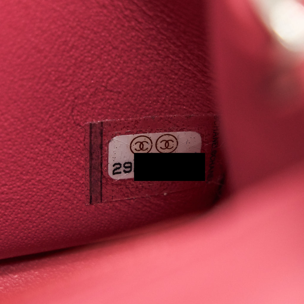 CHANEL MINI SQUARE FLAP BAG LAMBSKIN PINK SHW