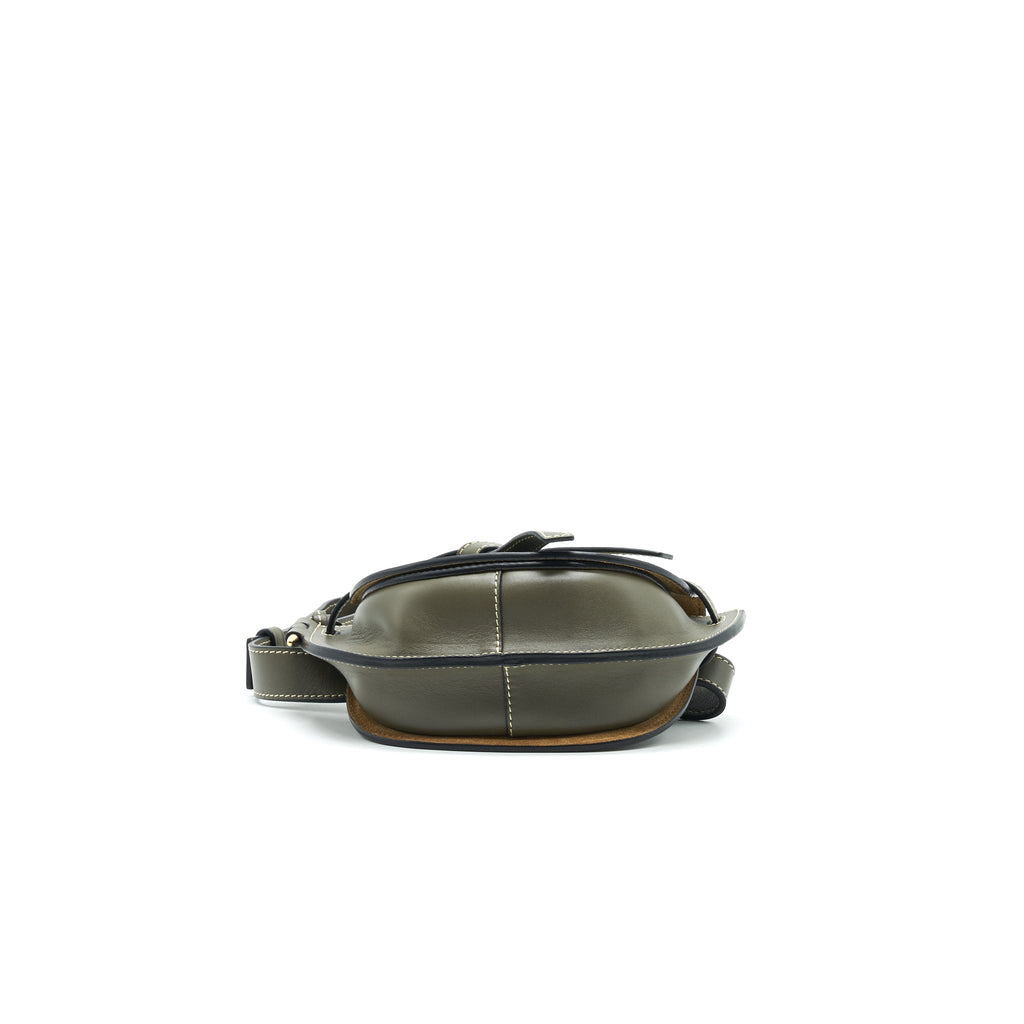 LOEWE GATE MINI LEATHER BELT BAG OLIVE GREEN