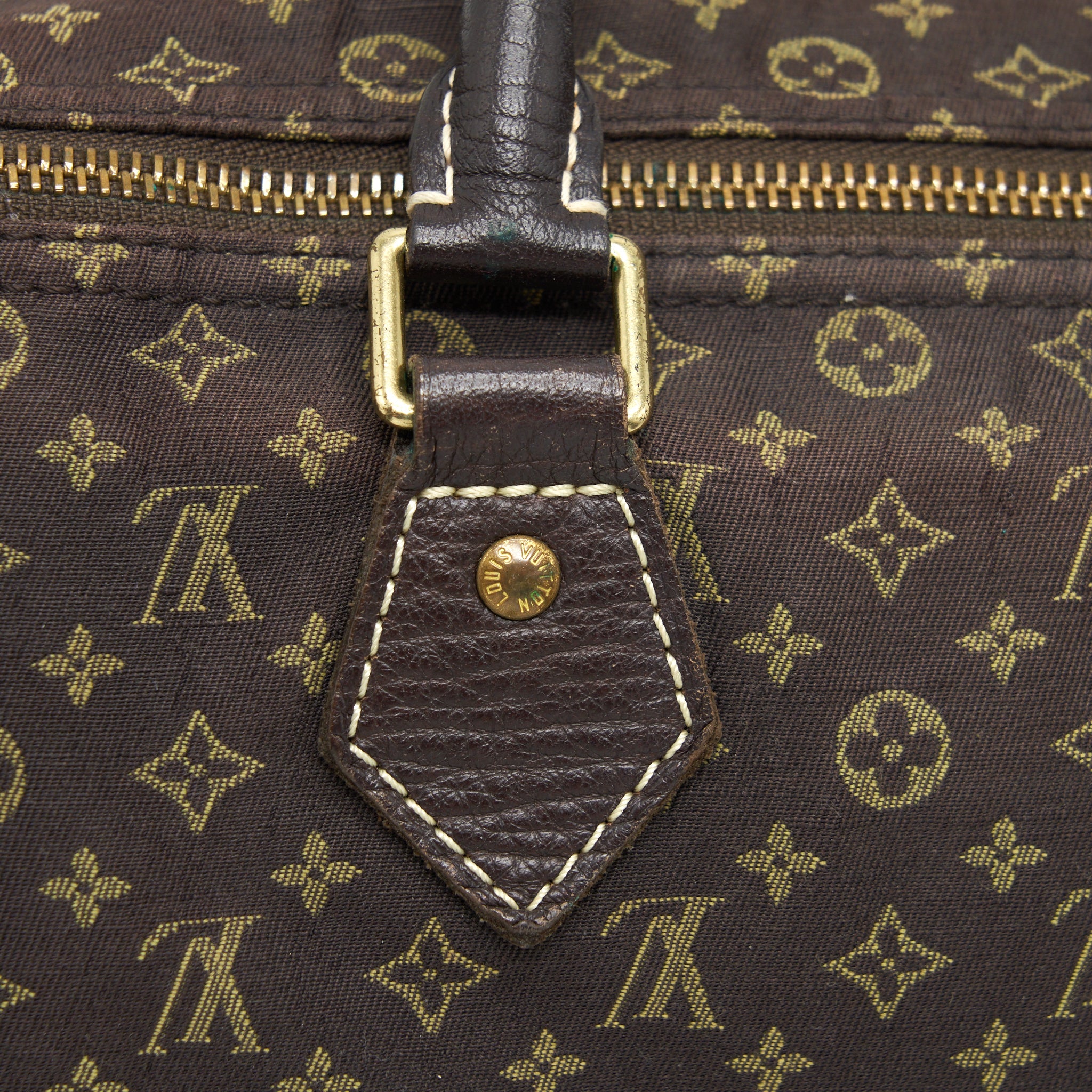 LOUIS VUITTON SPEEDY 30 MIN LIN MONOGRAM MINI BROWN GHW