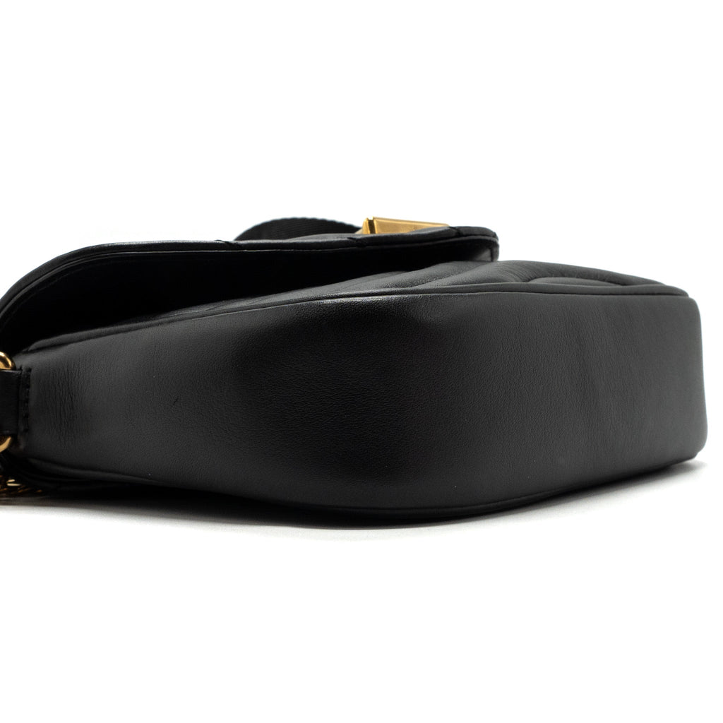LOUIS VUITTON NEW WAVE MULTI POCHETTE CALFSKIN BLACK GHW