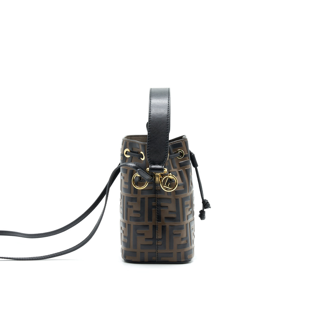 FENDI MON TRESOR MINI BUCKET BAG BROWN