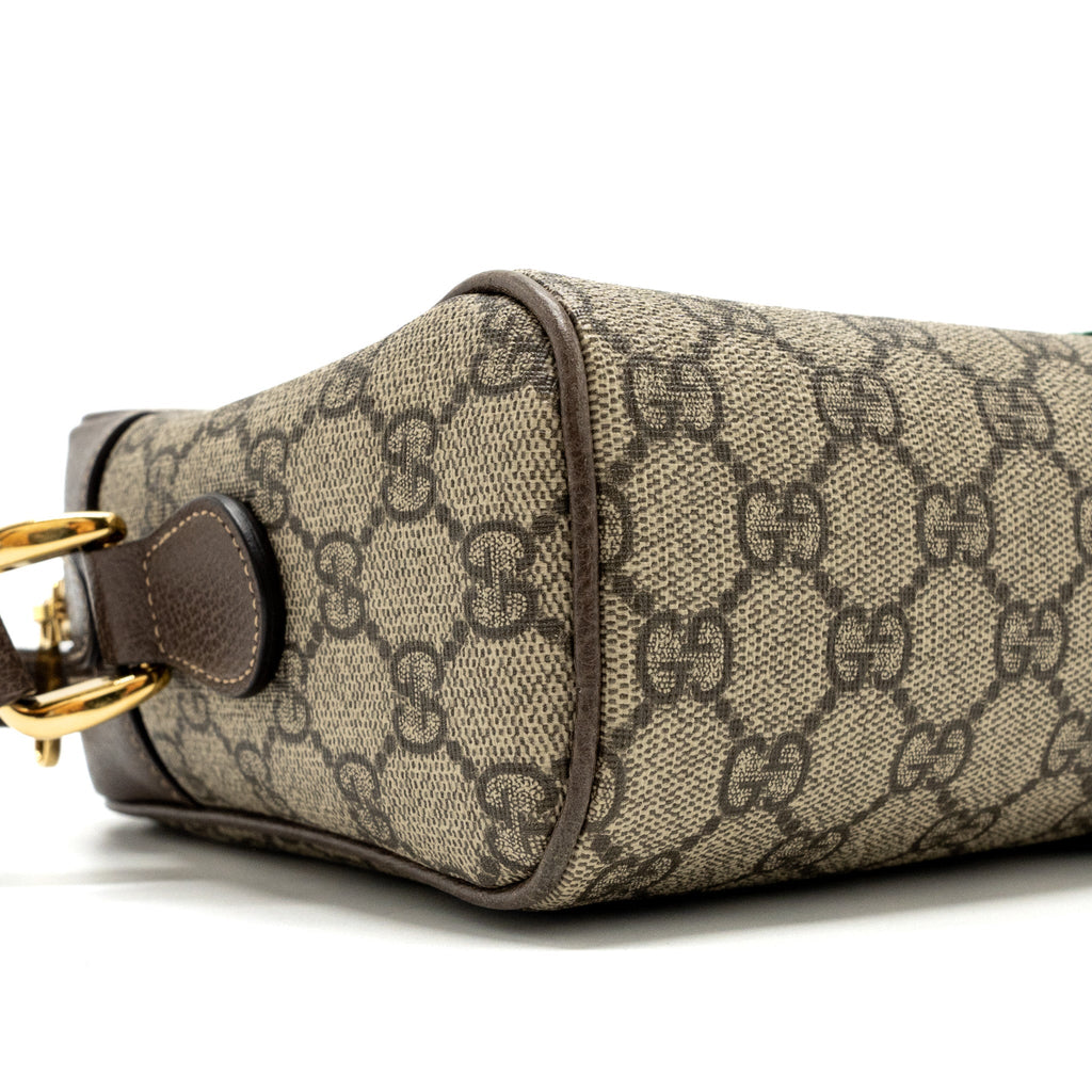 GUCCI OPHIDIA GG SUPREME ZIP CROSSBODY BAG CANVAS / LEATHER GHW