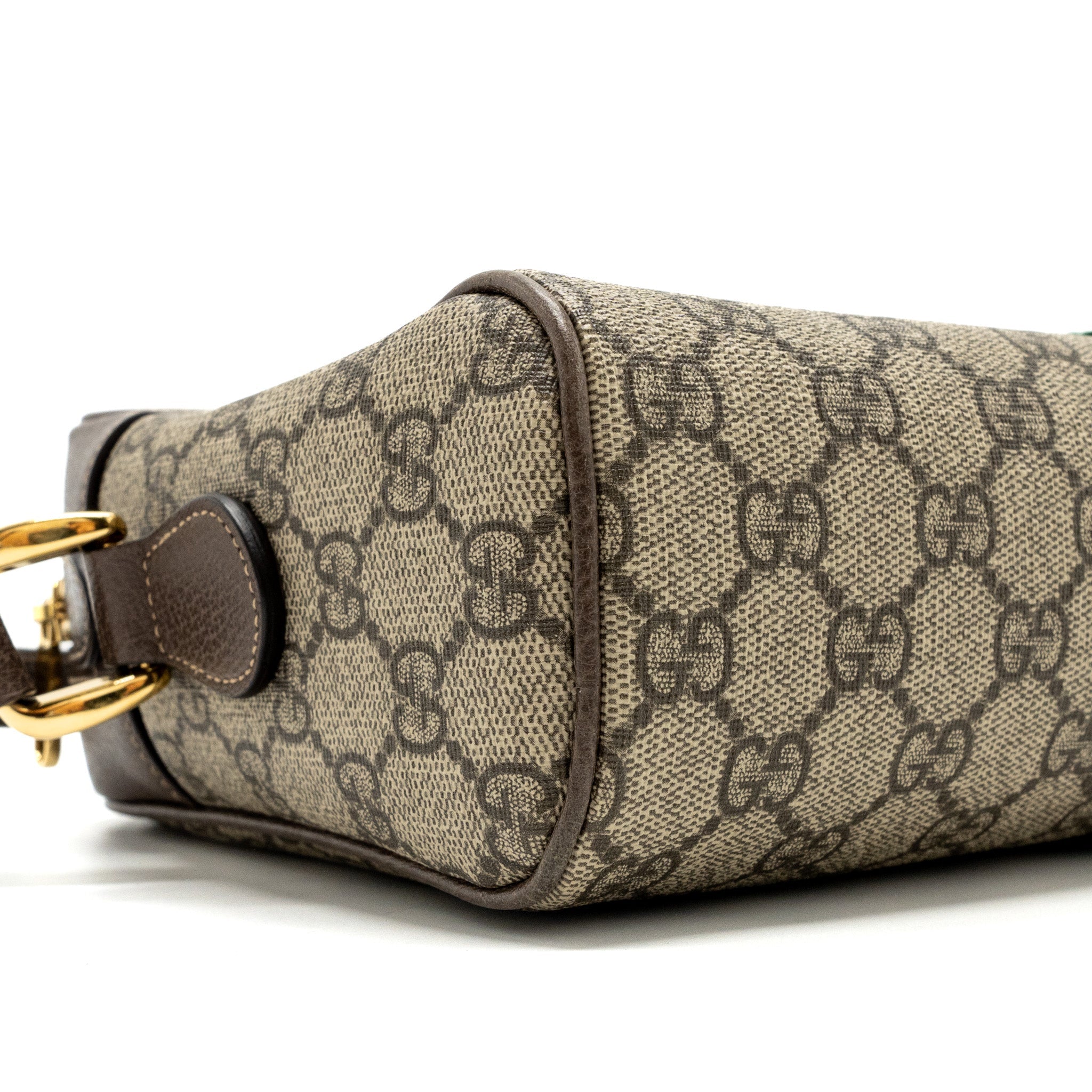 GUCCI OPHIDIA GG SUPREME ZIP CROSSBODY BAG CANVAS / LEATHER GHW
