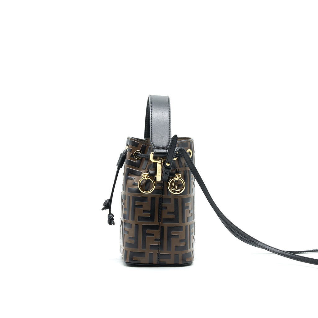 FENDI MON TRESOR MINI BUCKET BAG BROWN
