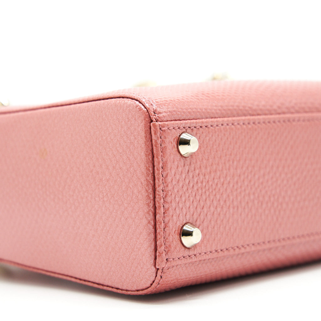 DIOR LIZARD MINI LADY DIOR BAG PINK GHW