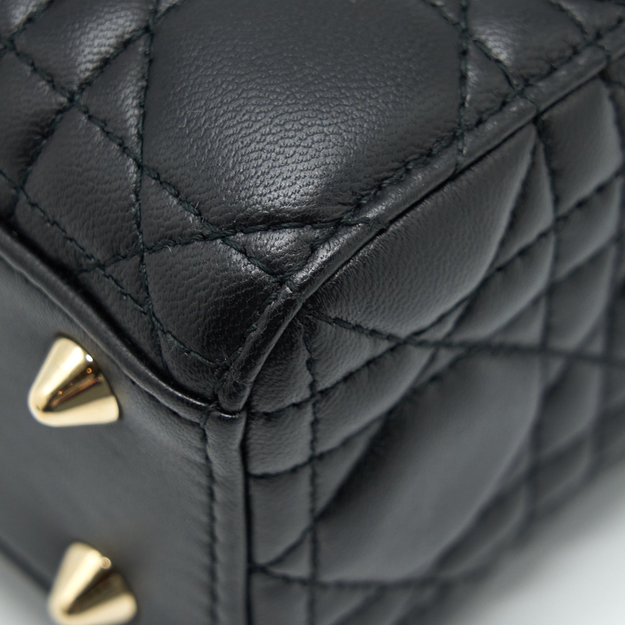 DIOR LADY DIOR SMALL MY ABC BAG LAMBSKIN BLACK LGHW