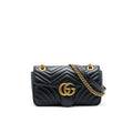 GUCCI GG MARMONT SMALL SHOULDER BAG BLACK