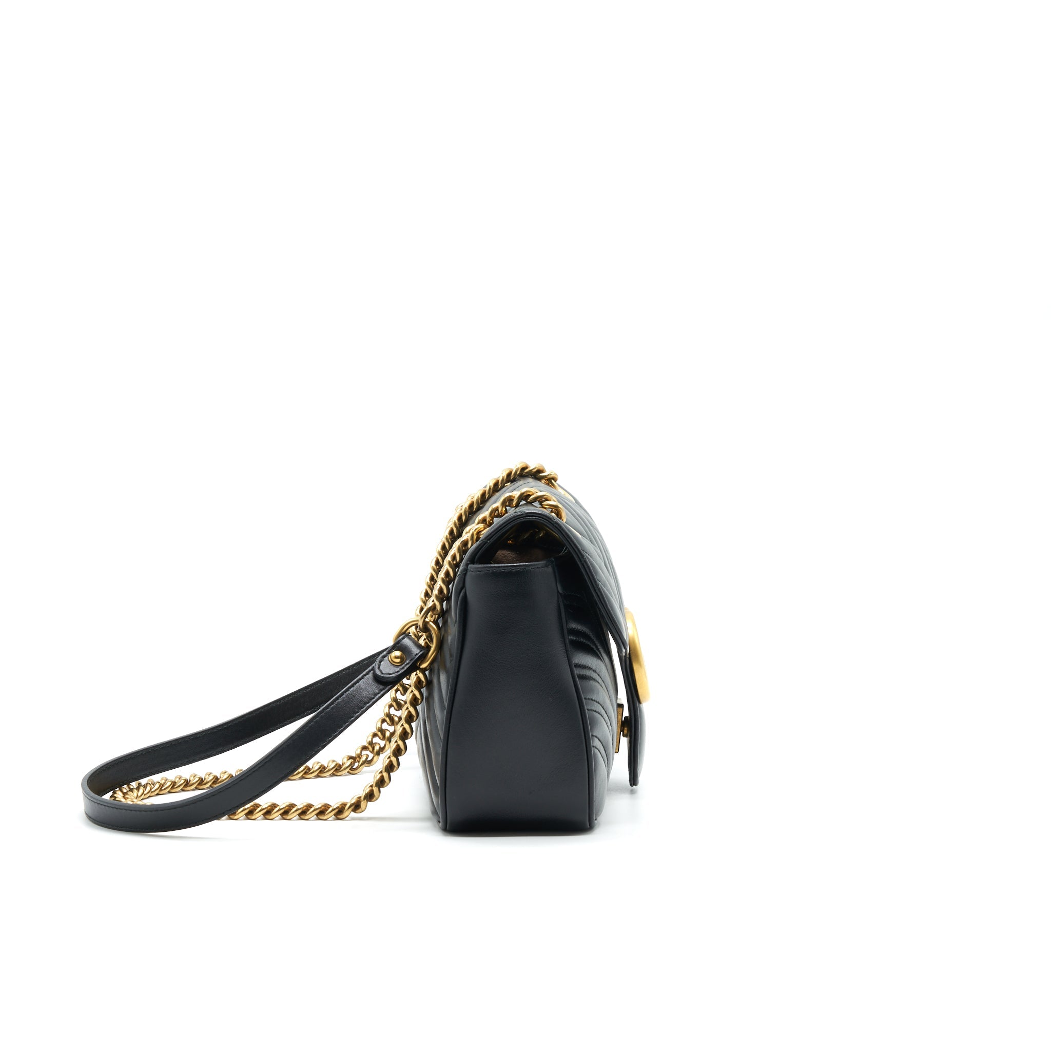 GUCCI GG MARMONT SMALL SHOULDER BAG BLACK