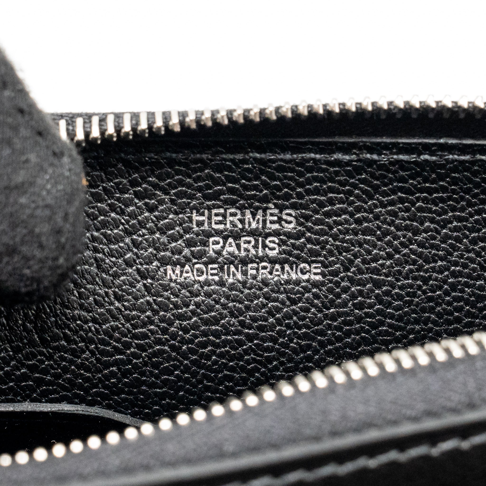 HERMES ZIPENGO CHAINE D’ANCRE TO GO POUCH EVERGRAIN CALFSKIN BLACK SHW