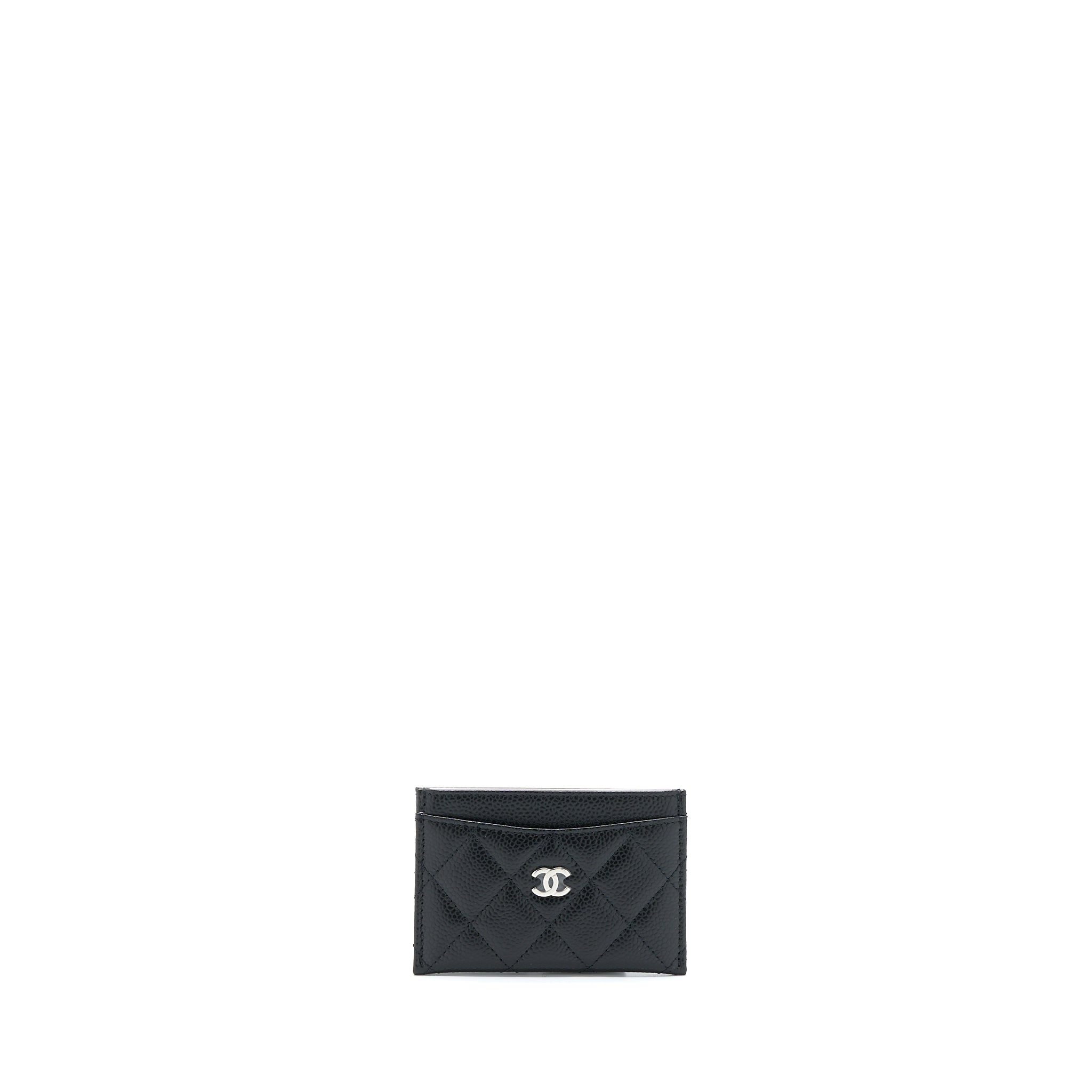 CHANEL CLASSIC CARD HOLDER CAVIAR BLACK SHW