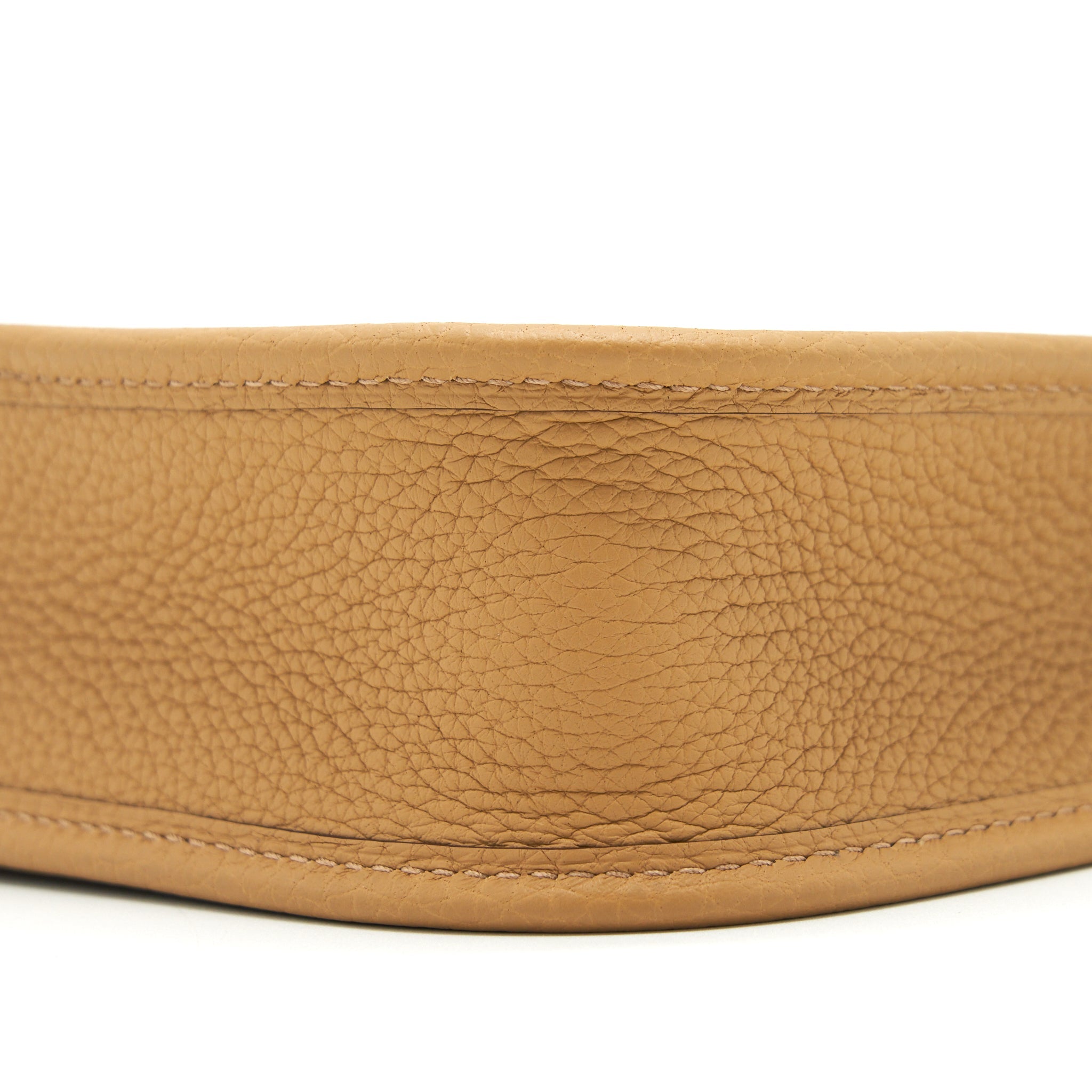 HERMES MINI EVELYNE CLEMENCE BISCUIT / CAMEL GHW