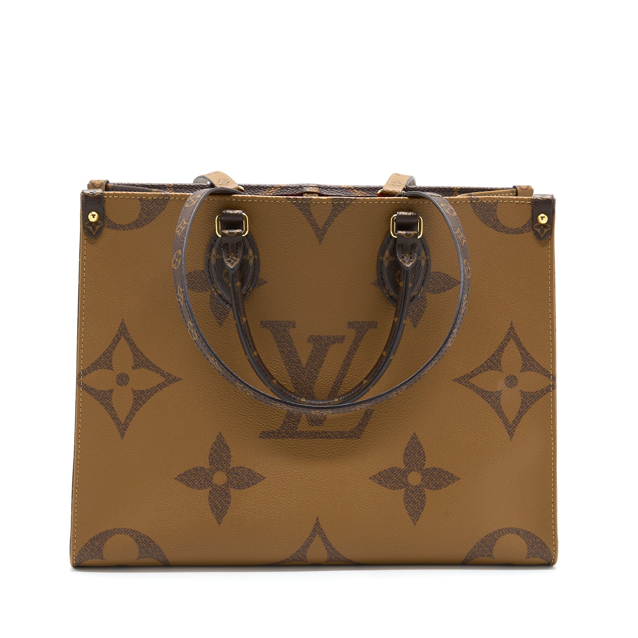 LOUIS VUITTON ON THE GO MM MONOGRAM REVERSE CANVAS GHW