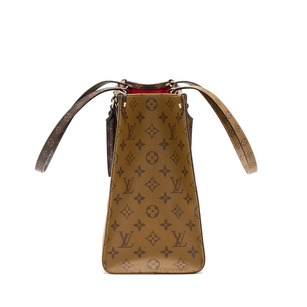 LOUIS VUITTON ON THE GO MM MONOGRAM REVERSE CANVAS GHW