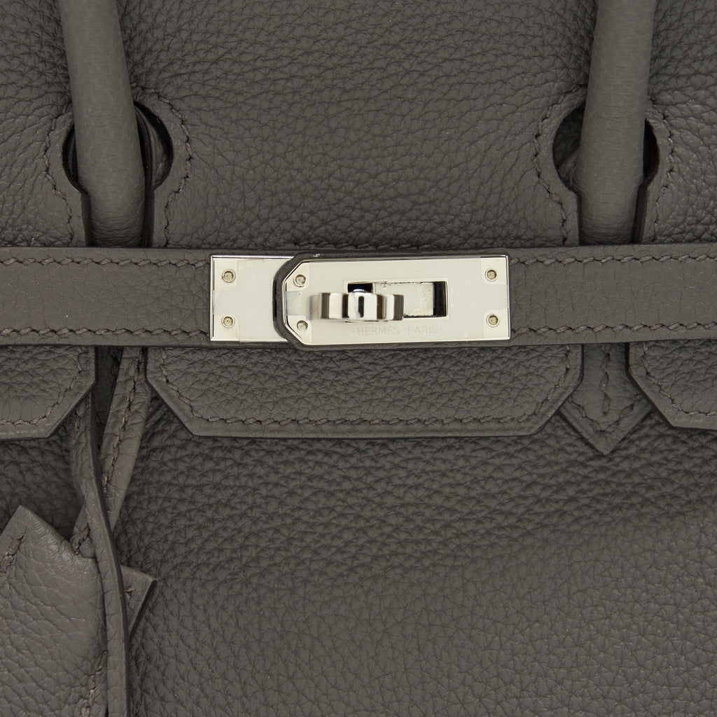 HERMES BIRKIN 25 TOGO 8F GRIS ETAIN SHW