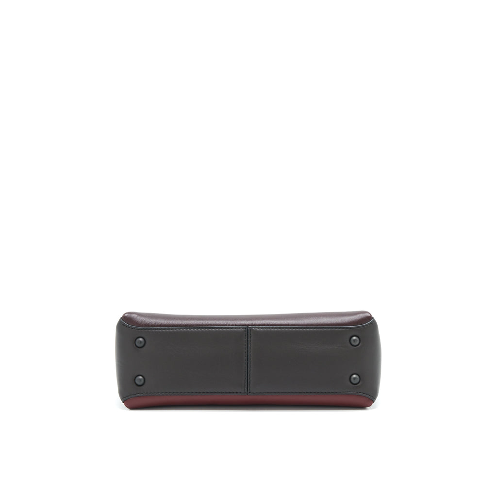 BOTTEGA VENETA PIAZZA TOP HANDLE BAG BURGUNDY