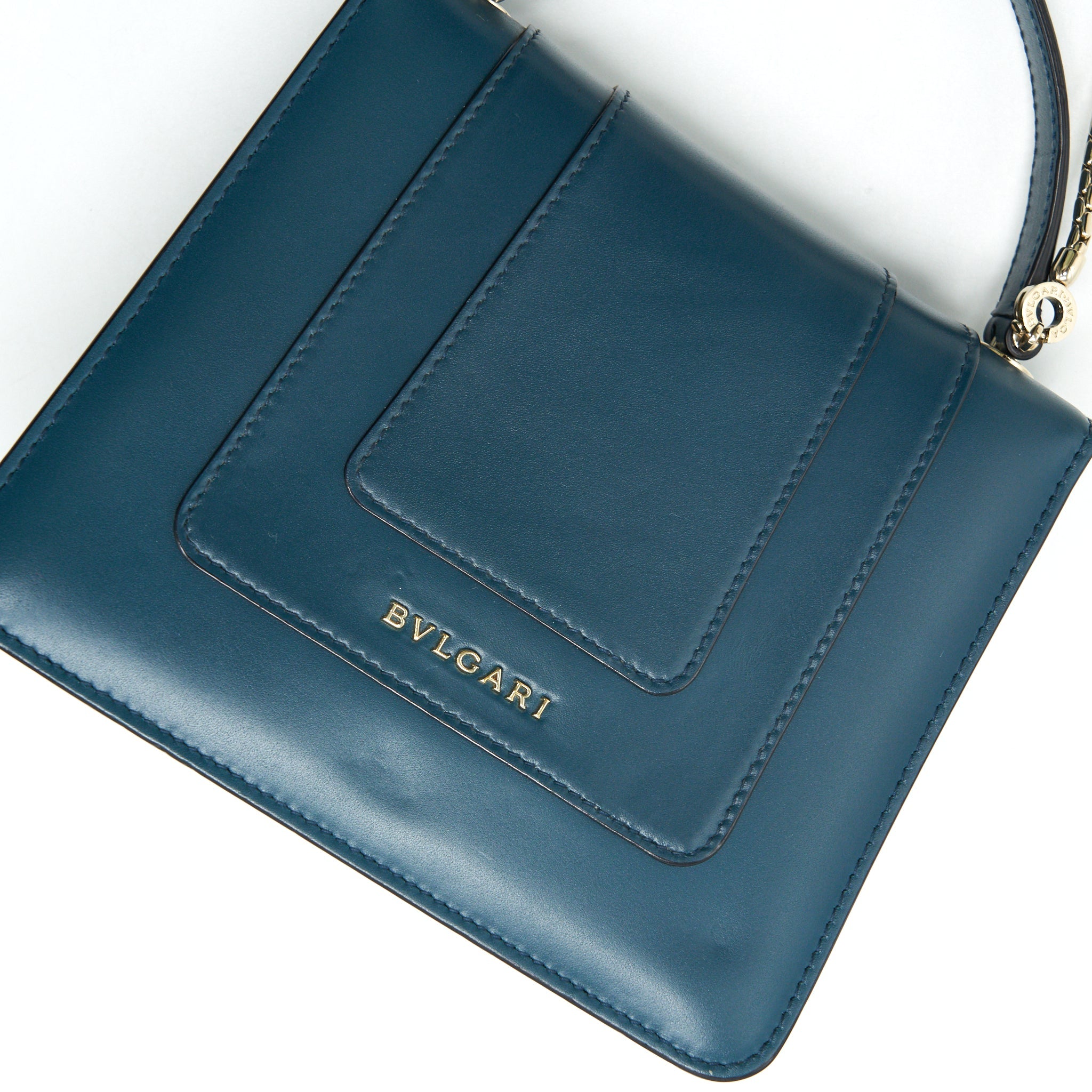 BVLGARI SERPENTI FOREVER TOP HANDLE BAG DARK GREEN