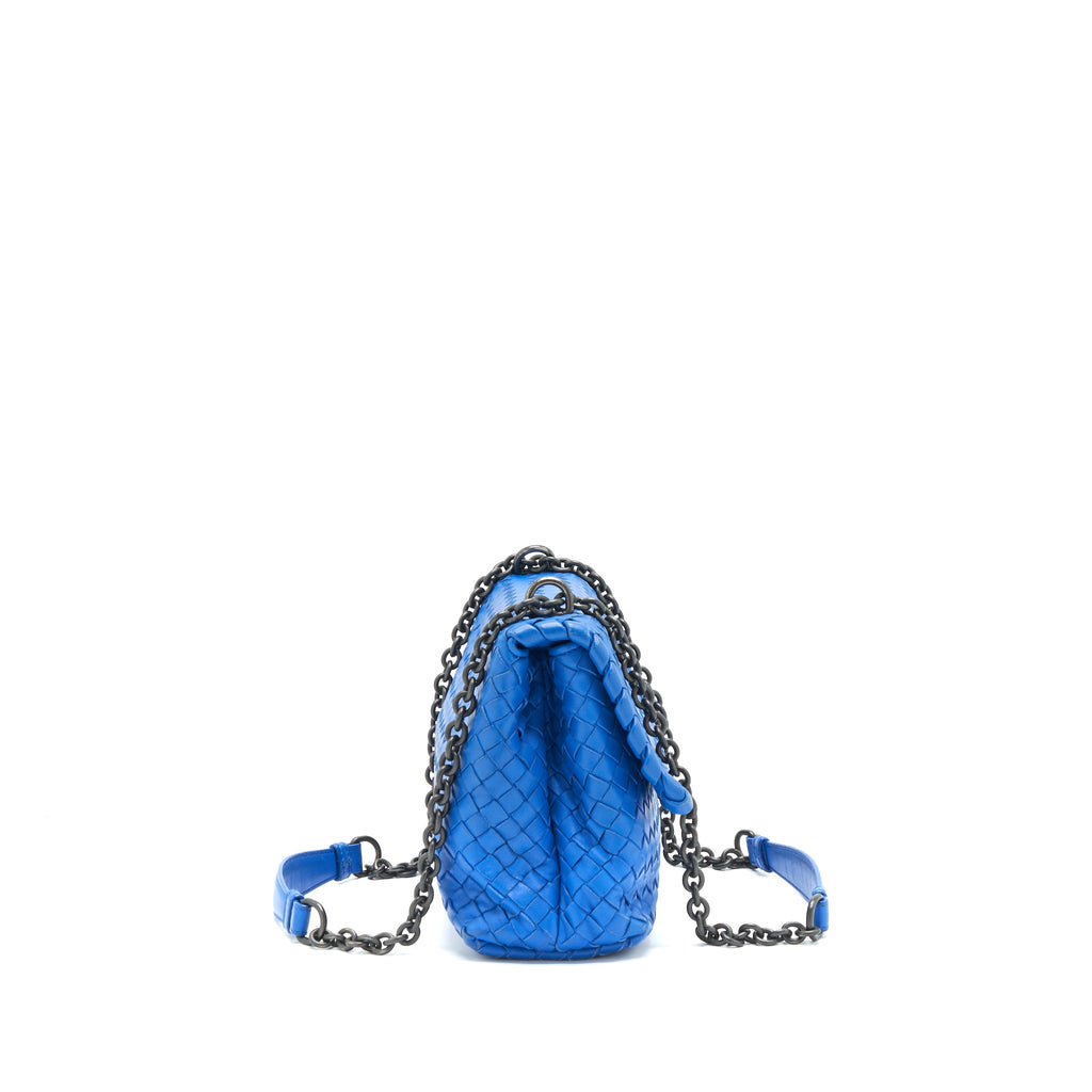 BOTTEGA VENETA OLYMPIA BAG SMALL BLUE