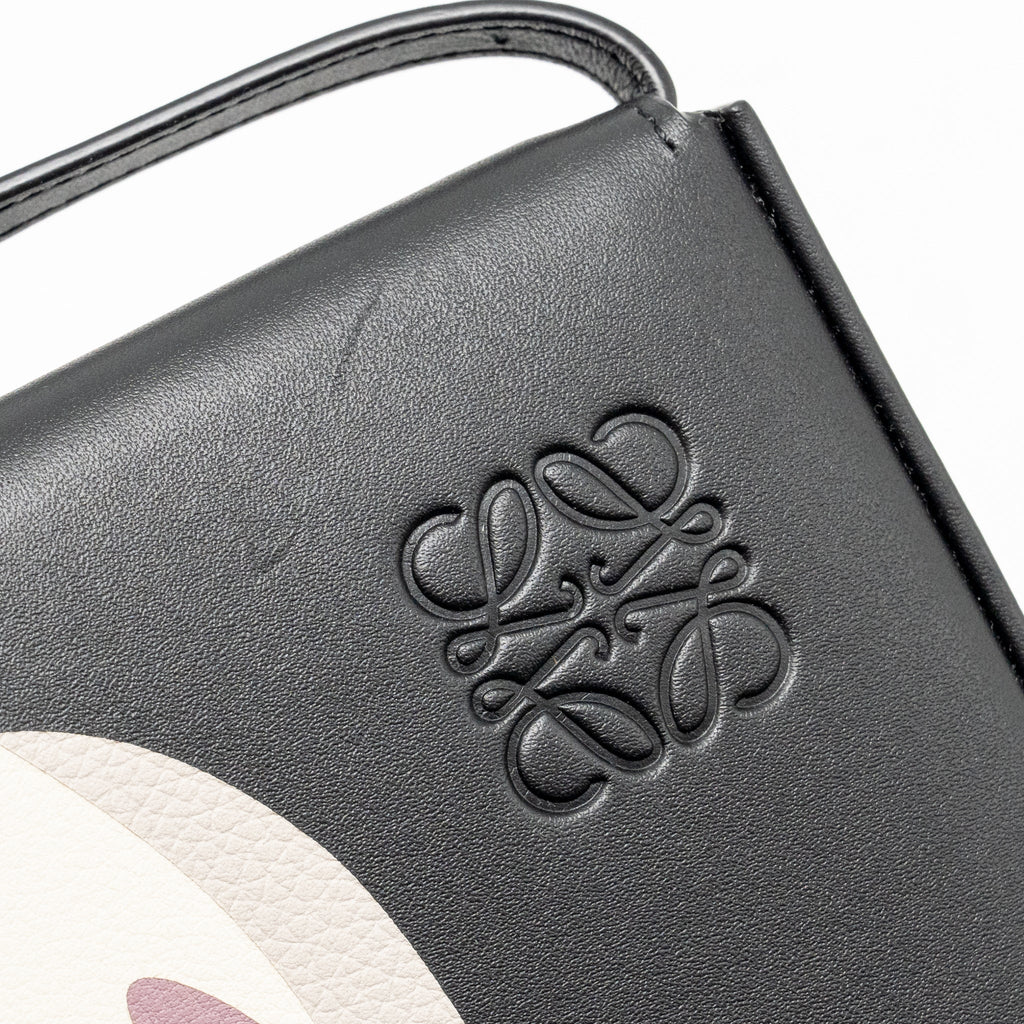 LOEWE X SPIRITED AWAY KAONASHI MINI HEEL POUCH CALFSKIN BLACK SHW