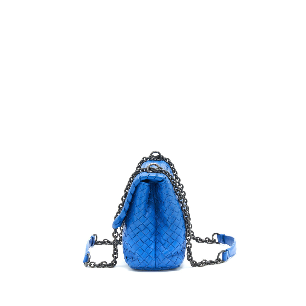 BOTTEGA VENETA OLYMPIA BAG SMALL BLUE