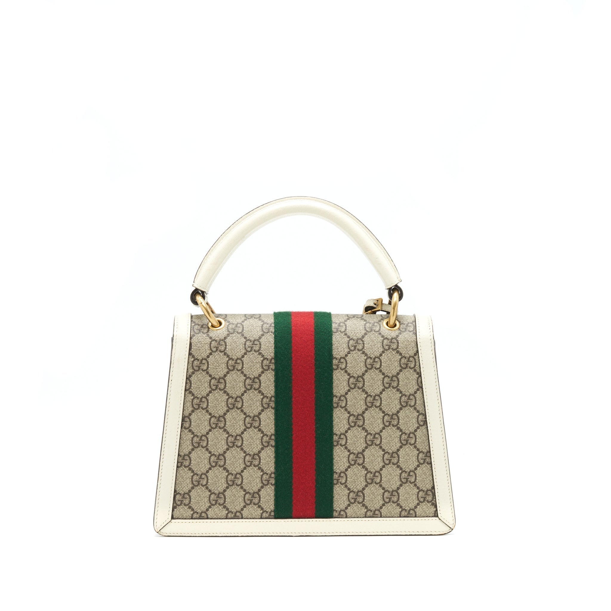 GUCCI QUEEN MARGRATE TOP HANDLE BAG GG SUPREME COATED CANVAS