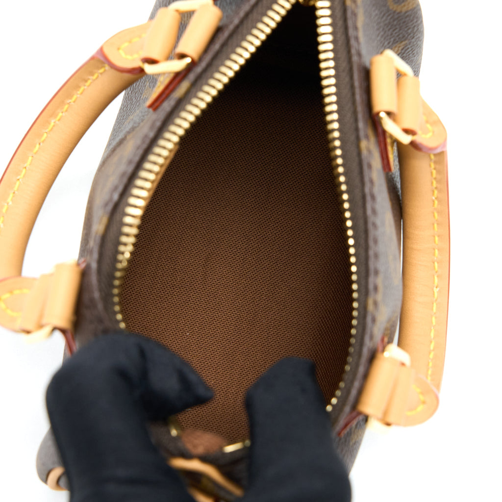 LOUIS VUITTON NANO SPEEDY NEW VERSION MONOGRAM CANVAS GHW