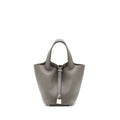 HERMES PICOTIN 18 LOCK BAG CLEMENCE GRIS ETAIN SHW