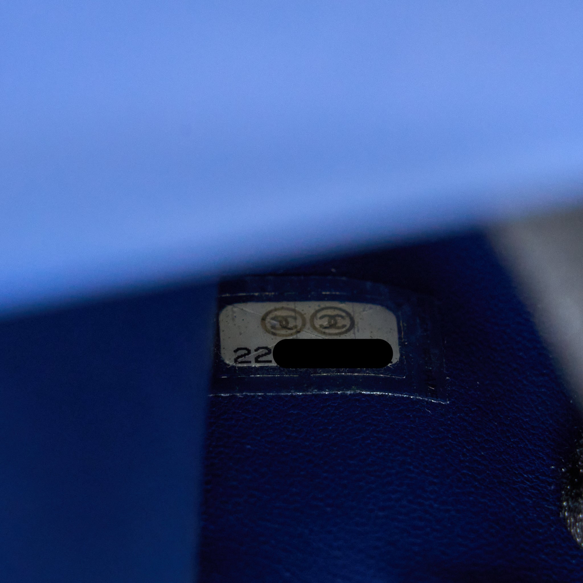 CHANEL FLAP PHONE CASE LAMBSKIN BLUE SHW