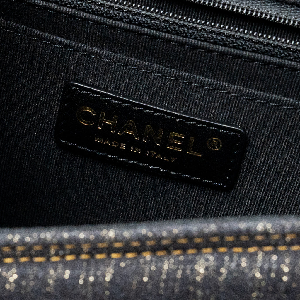 CHANEL 23S FLAP BACKPACK DENIM DARK BLUE BRUSHED GHW (MICROCHIP)