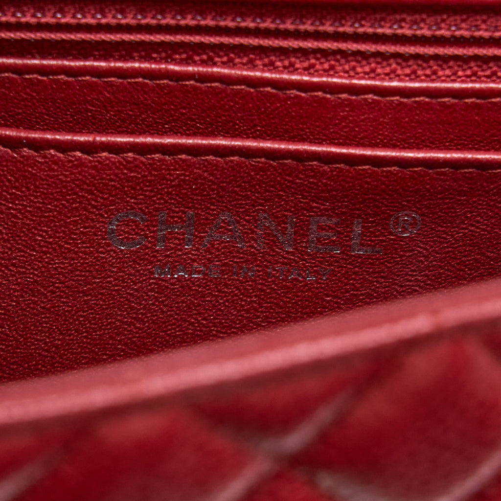CHANEL MINI RECTANGULAR FLAP BAG CAVIAR RED SHW