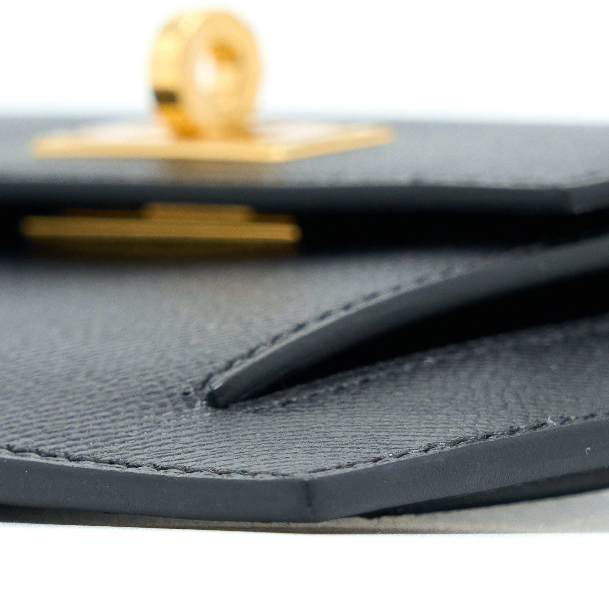 HERMES KELLY POCKET COMPACT MADAME BLACK GHW