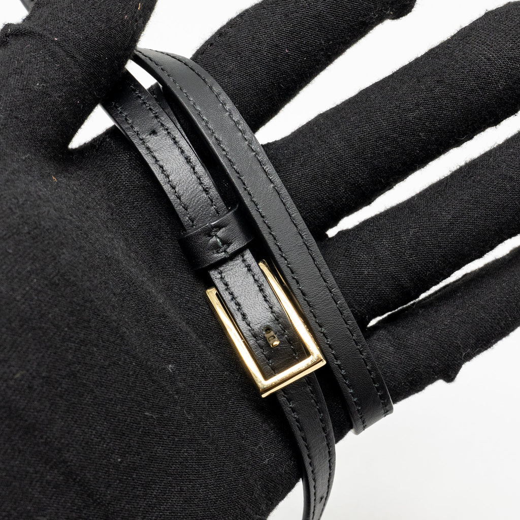 LOEWE X SPIRITED AWAY KAONASHI MINI HEEL POUCH CALFSKIN BLACK SHW