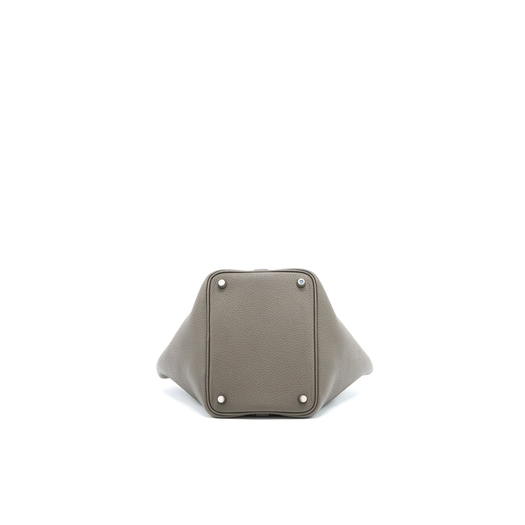 HERMES PICOTIN 18 LOCK BAG CLEMENCE GRIS ETAIN SHW
