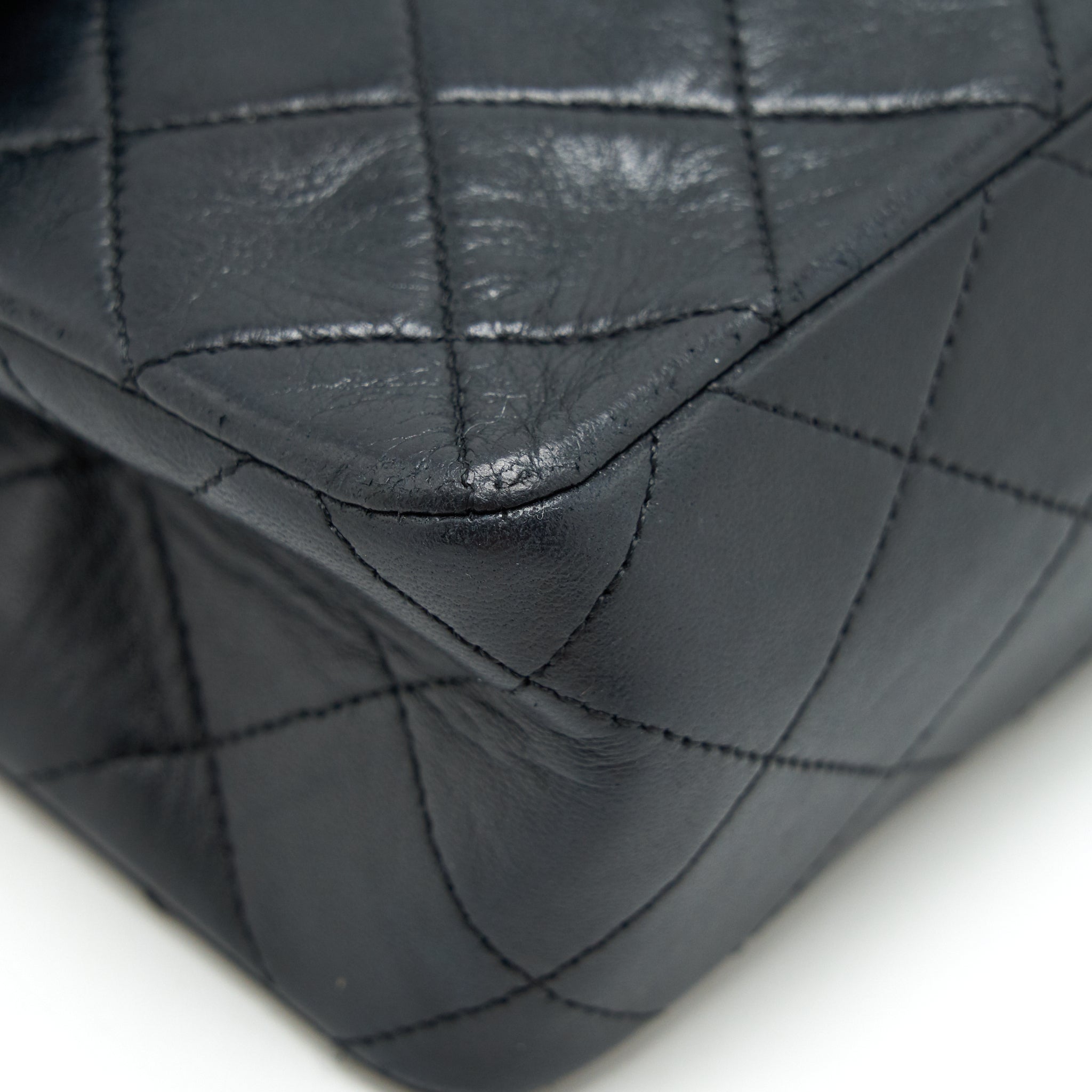 CHANEL VINTAGE SMALL FLAP BAG LAMBSKIN BLACK GHW