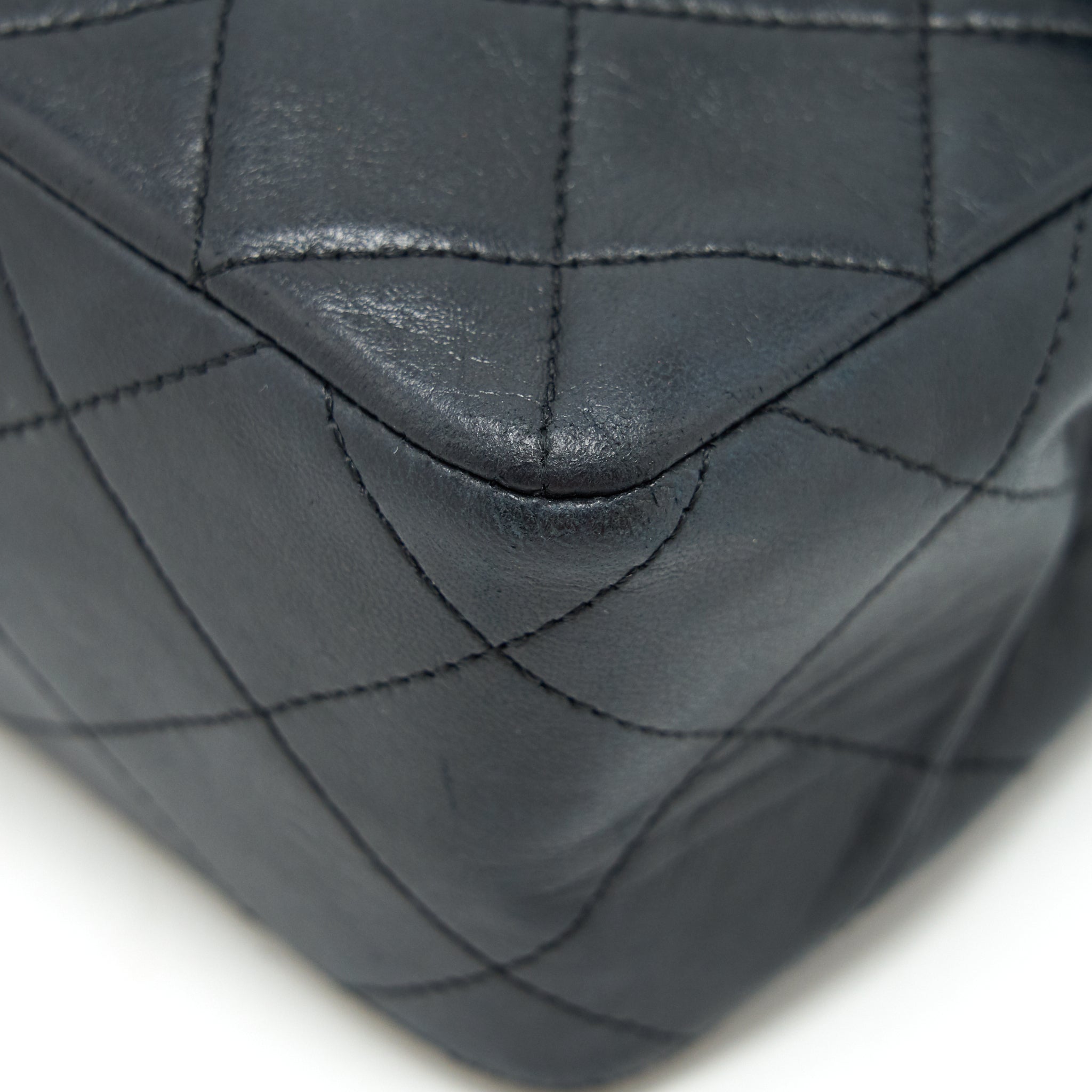 CHANEL VINTAGE SMALL FLAP BAG LAMBSKIN BLACK GHW