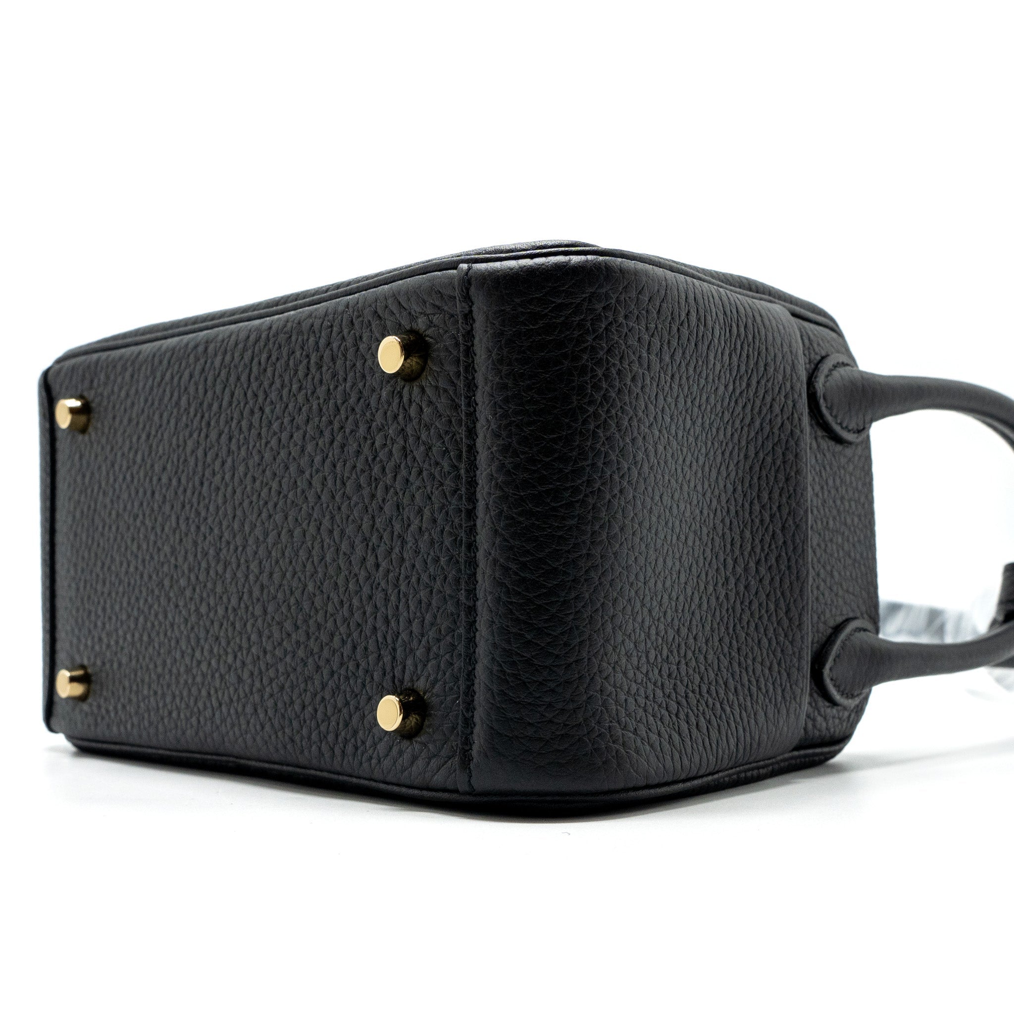 HERMES MINI LINDY CLEMENCE BLACK GHW
