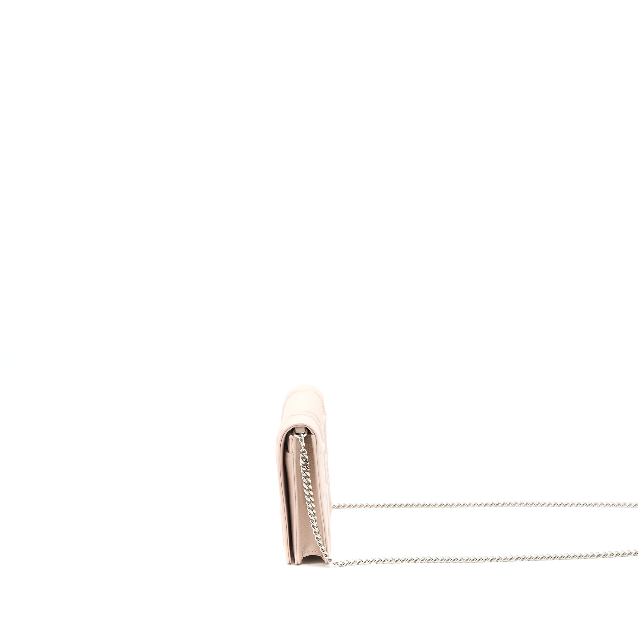 DIOR DIORAMA WALLET ON CHAIN CALFSKIN LIGHT PINK SHW