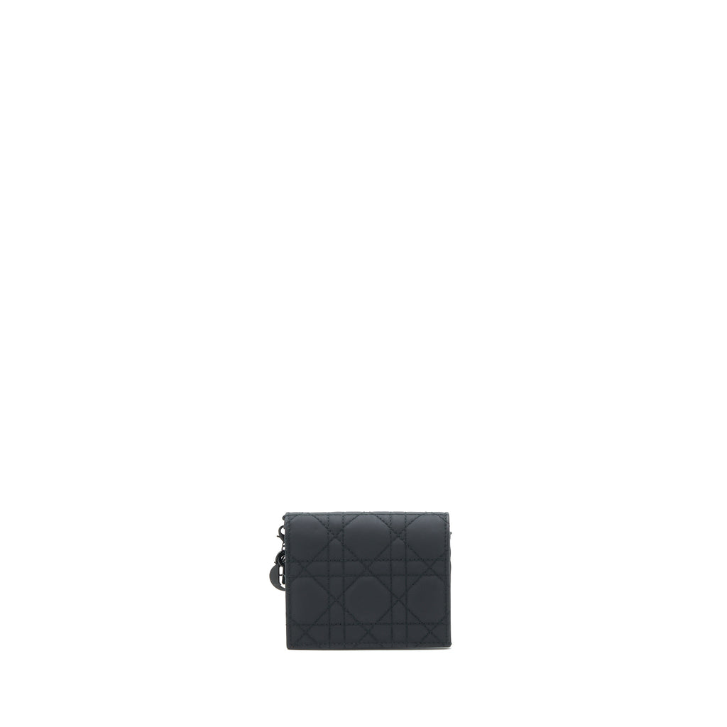 DIOR FLAP CARD HOLDER CALFSKIN SO BLACK