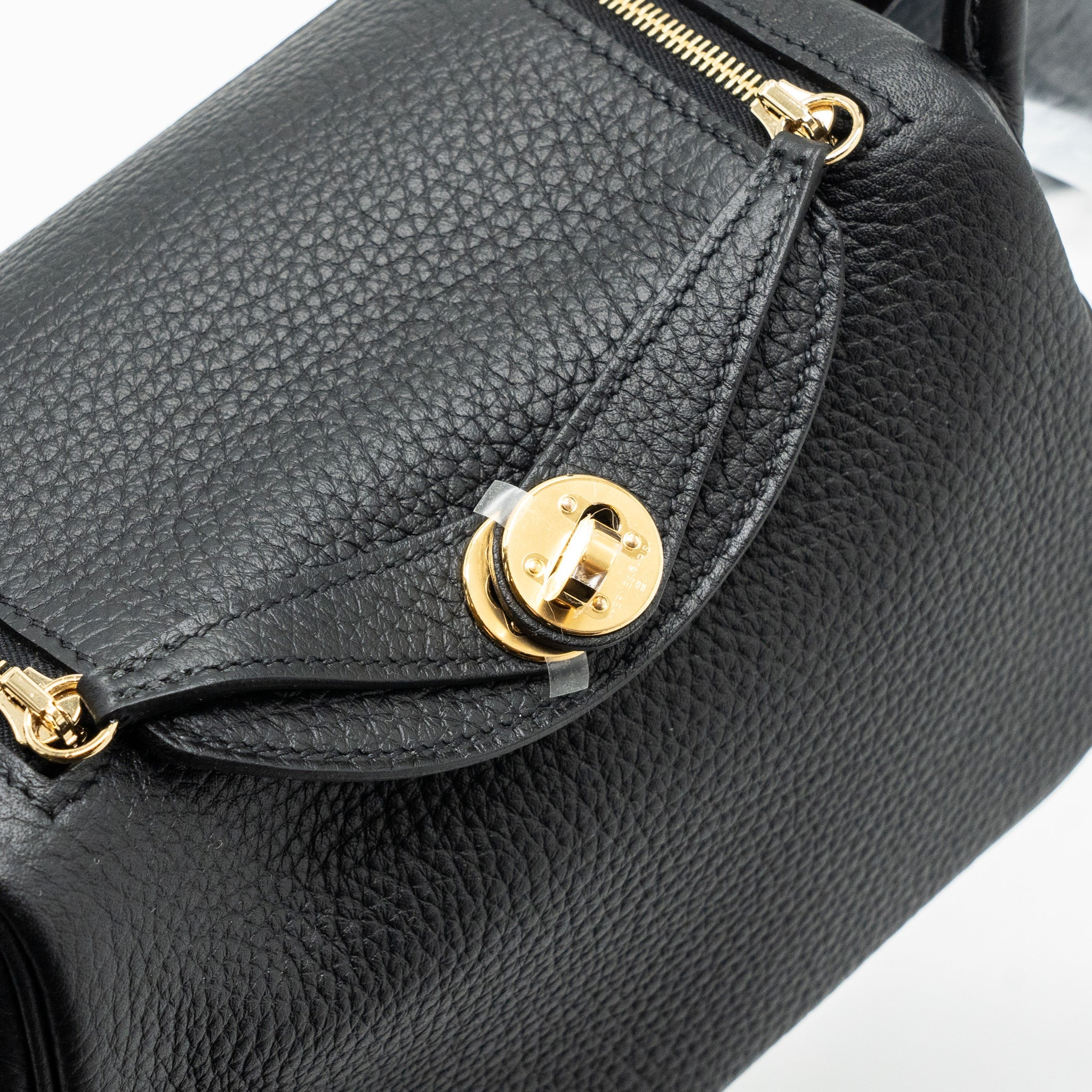 HERMES MINI LINDY CLEMENCE BLACK GHW