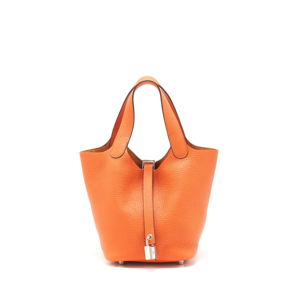 HERMES PICOTIN 18 LOCK BAG ORANGE SHW