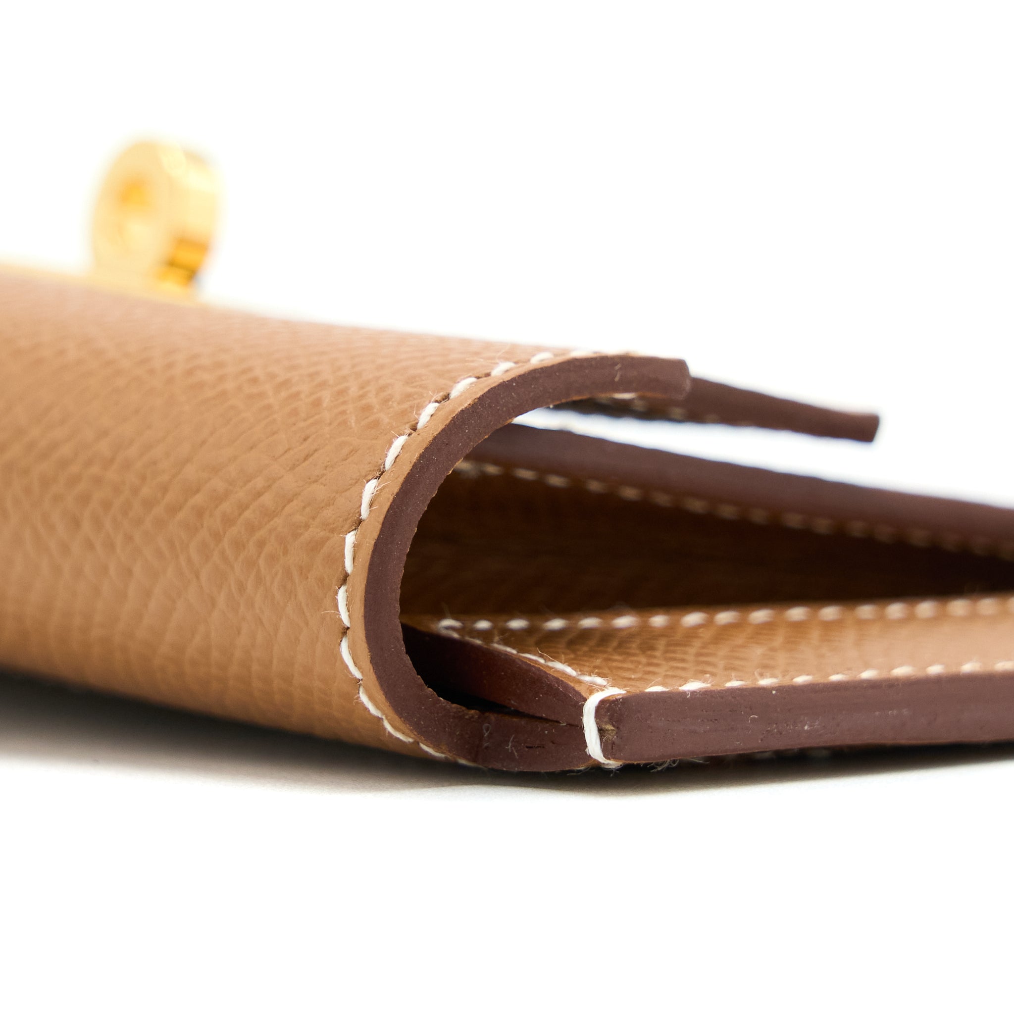 HERMES KELLY POCKET COMPACT EPSOM GOLD GHW