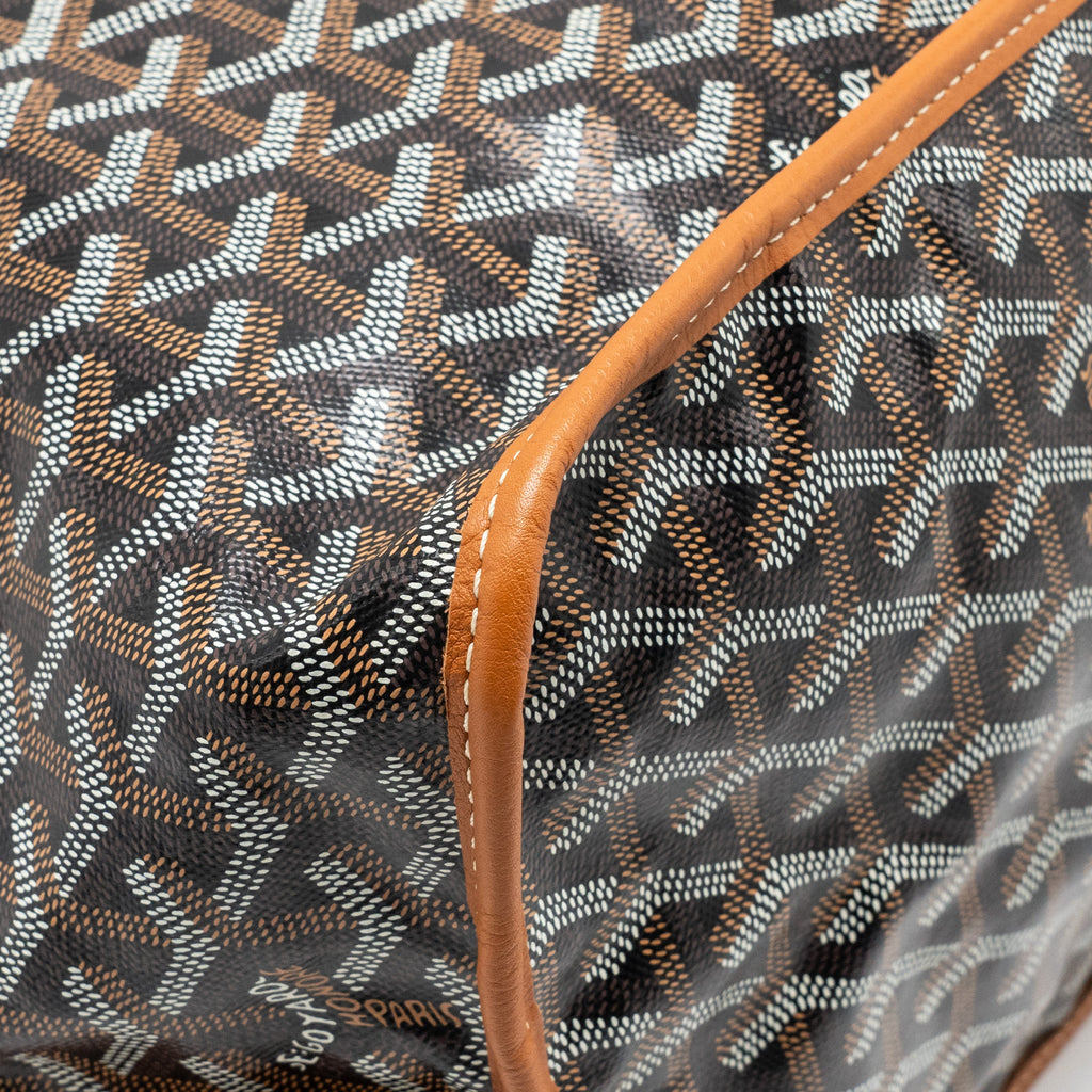 GOYARD ANJOU GM TOTE BAG GOYARDINE CANVAS BROWN/BLACK SHW